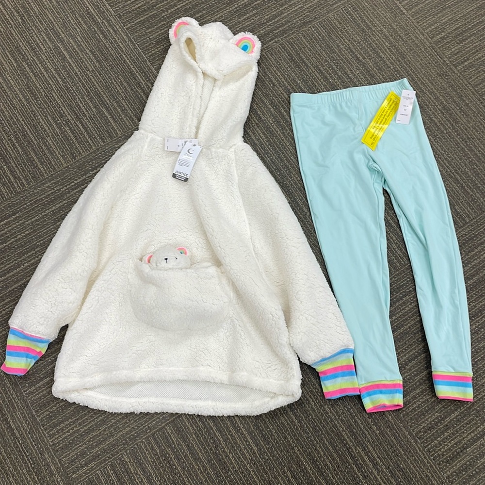 Justice girls size 10 sleepset NWT